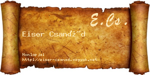Eiser Csanád névjegykártya