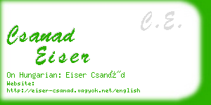 csanad eiser business card